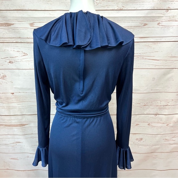 Vintage Retro Miss Elliette Ruffle Midi Dress - Picture 6 of 10